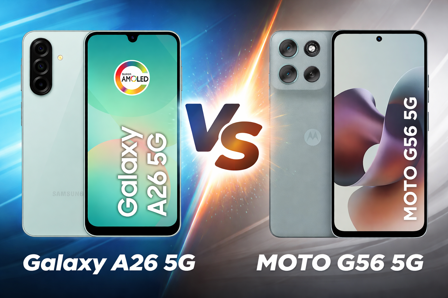 Galaxy A26 vs Moto G56: comparativo completo atualizado 2026